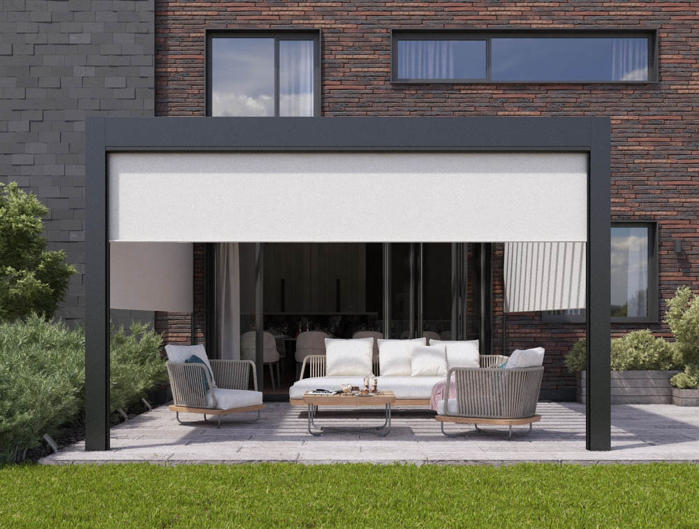 AirCube Plus Pergola Lamellendach Wandmontage