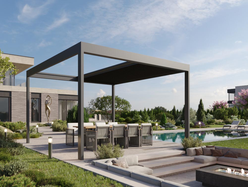 AirCube Open – Pergola mit Cabriofunktion