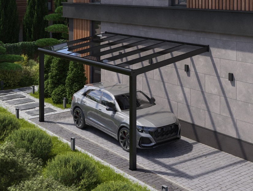 Carport Wandmontage aus Aluminium